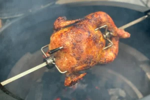 Rotisserie Chicken on a spit