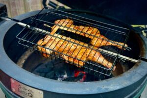 Flat Basket Rotisserie Chicken on the Egg